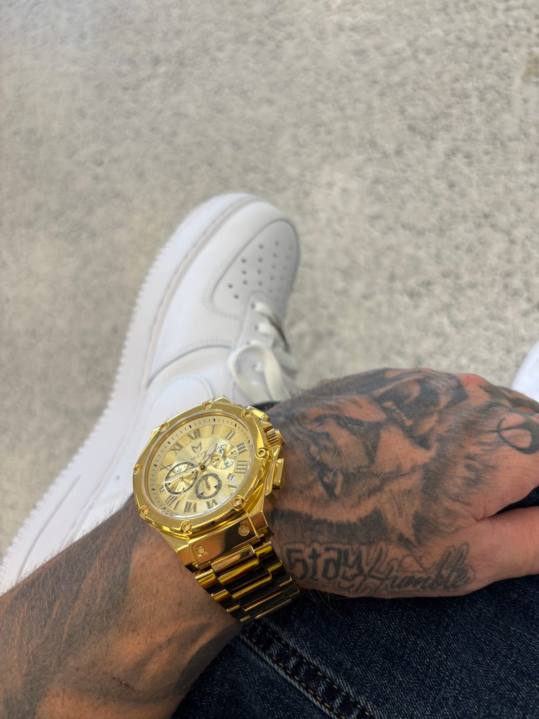 Customer photo review of AM186SS - AMBASSADOR POLISH 18K PLATED / GOLD / SS BAND
