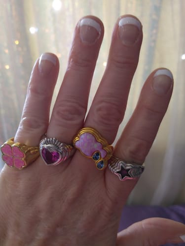 Customer photo review of Starstruck Lilac Ring Silver