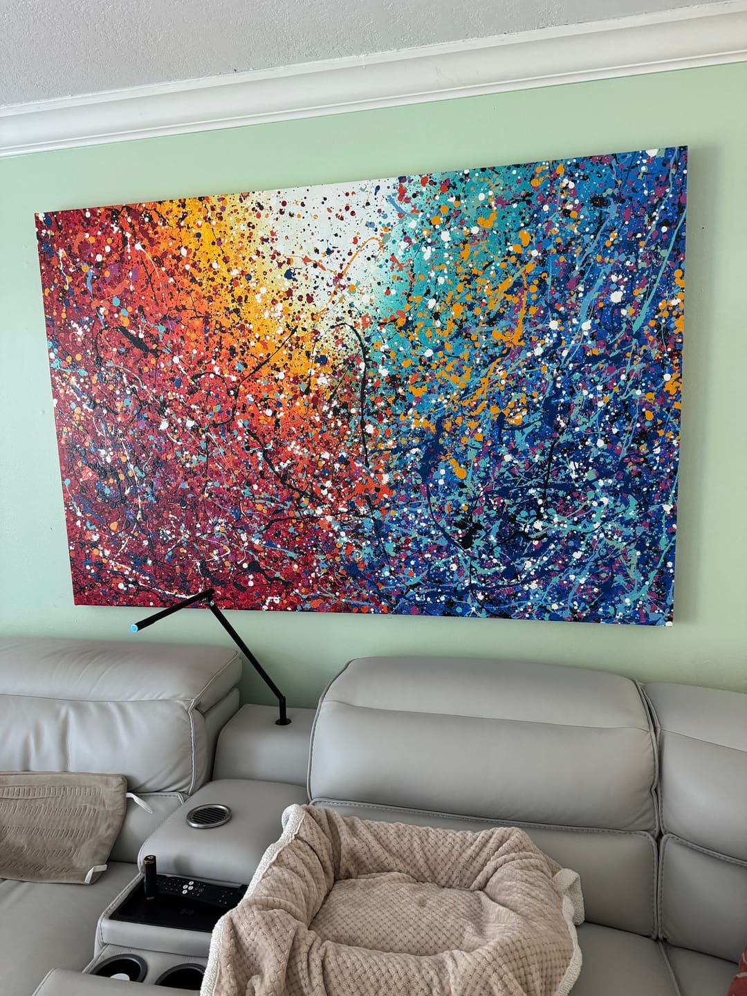Customer photo review of Copy of Abstract Angel Paintings | Jackson Pollock Style | Large Modern Art - Vintage Beauty 110