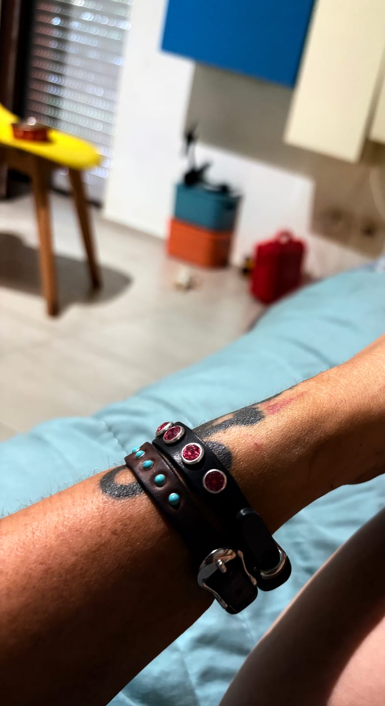 Customer photo review of Bracciale pelle Giulietta Rose Tulsi