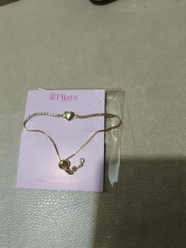 Customer photo review of Pulsera Ajustable Corazón Gold