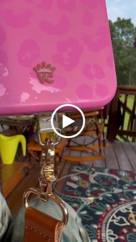 Customer video review of Phone Wrist Strap Keychain with Tether Tab - COW PRINT