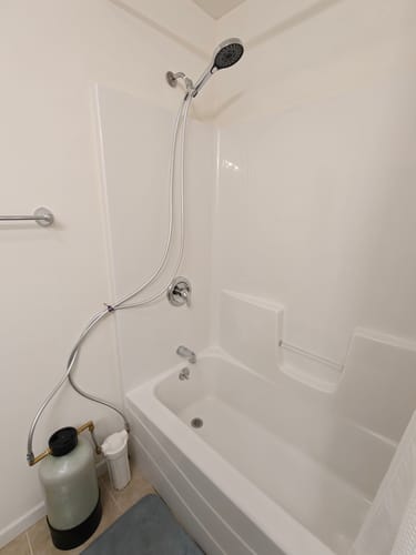 Customer photo review of Shower Water Softener System