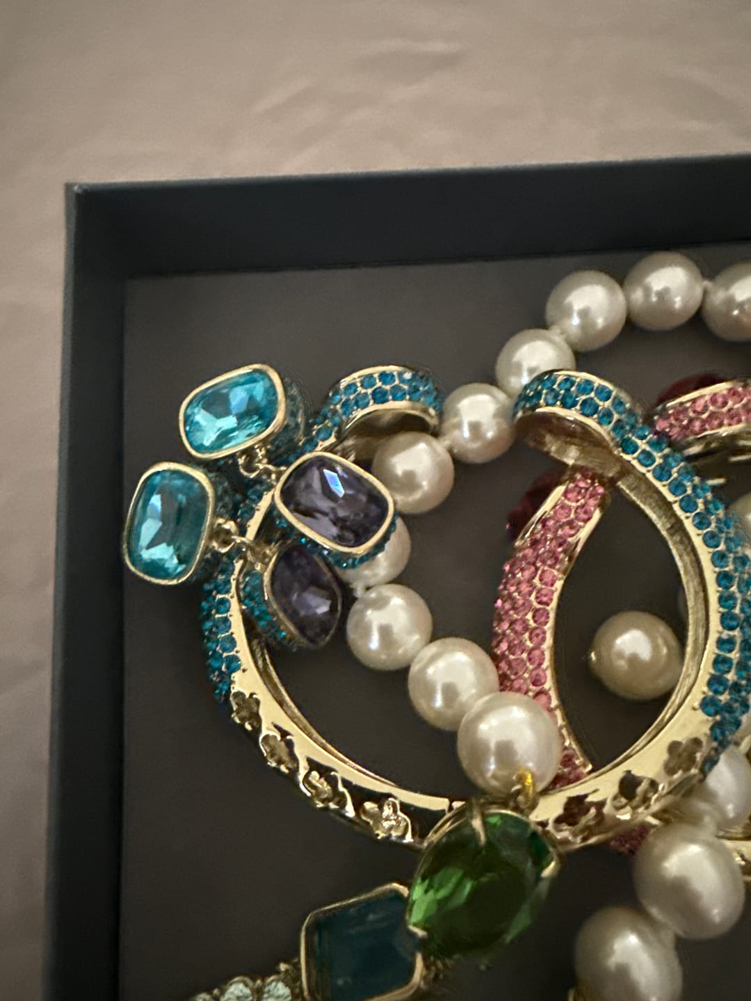 Customer photo review of Heidi Daus® "Double Play" Crystal Drop Earrings