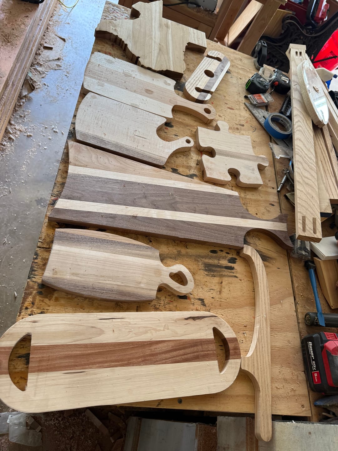 Customer photo review of 18x6" Stadium Shaped Serving Board Acrylic Router Template
