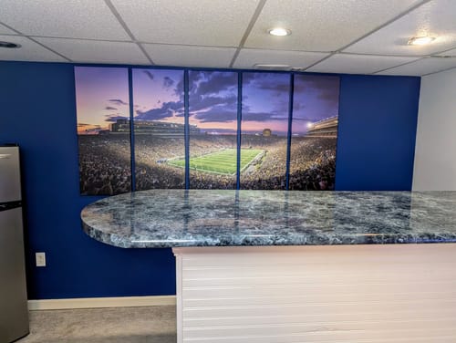 Customer photo review of Notre Dame Fighting Irish Football Team Print - Notre Dame Stadium Wall Art Canvas Print