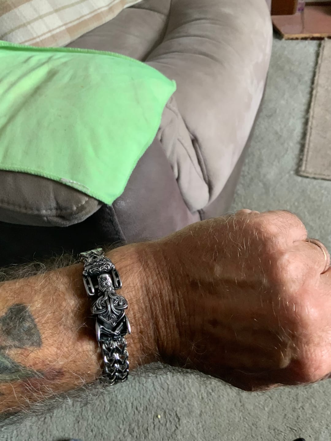 Customer photo review of Fenrir - The Great Wolf - Stainless Steel Bracelet
