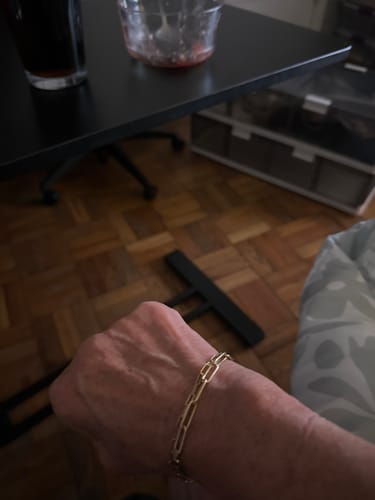 Customer photo review of chunky paperclip bracelet