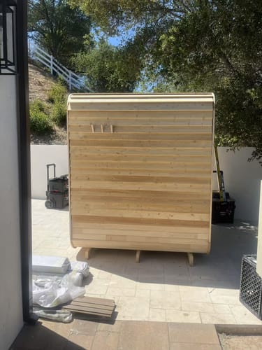 Customer photo review of Smartmak® 4 People Wood Outdoor Square Sauna Room - Square 1