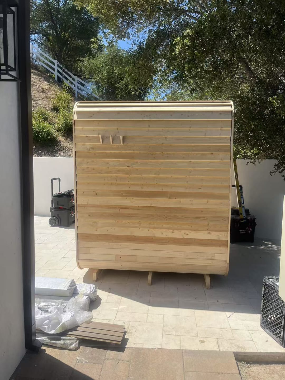 Customer photo review of Smartmak® 4 People Wood Outdoor Square Sauna Room - Square 1