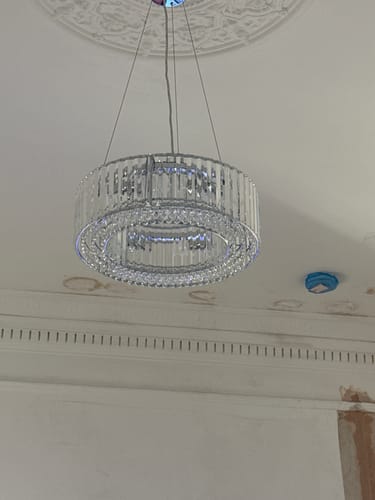 Customer photo review of Modern Round Crystal Chandelier