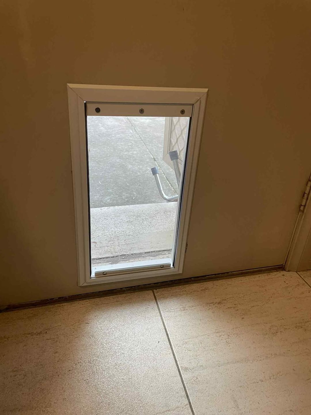 Customer photo review of Aluminium Pet Door