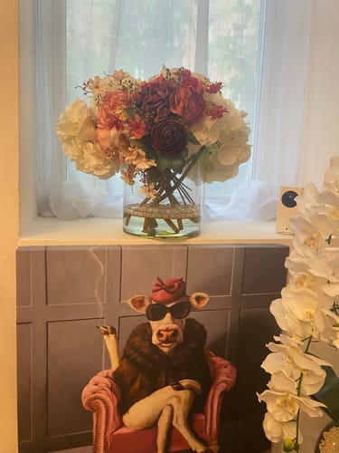 Customer photo review of Bulk 18" Artificial Silk Peony Bouquets with Mixed Flowers Wholesale