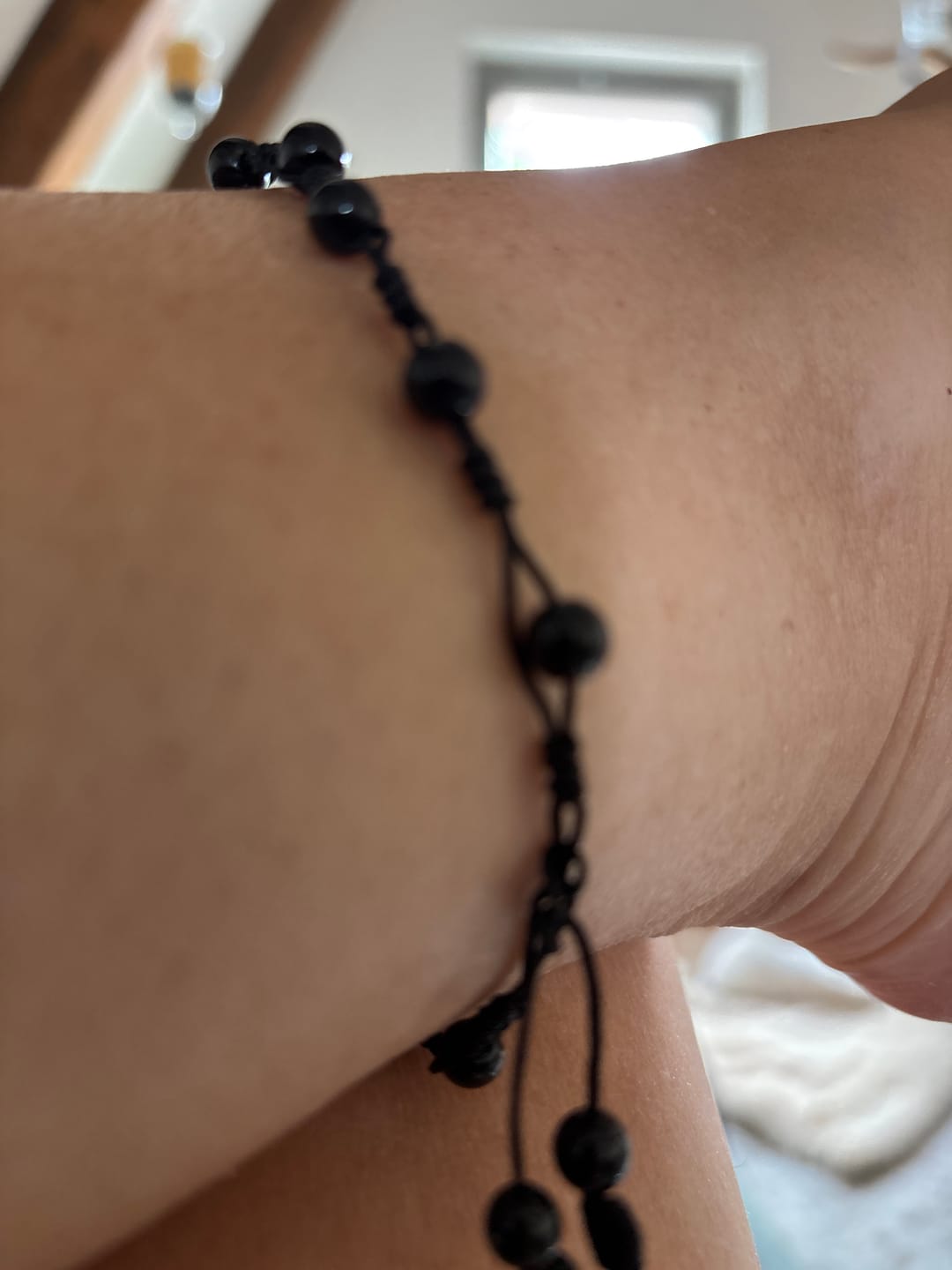 Customer photo review of ERDUNG Fusskettchen OBSIDIAN