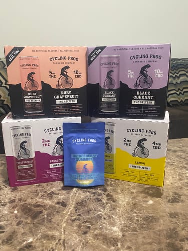 Customer photo review of Black Currant THC Seltzer, 6pk