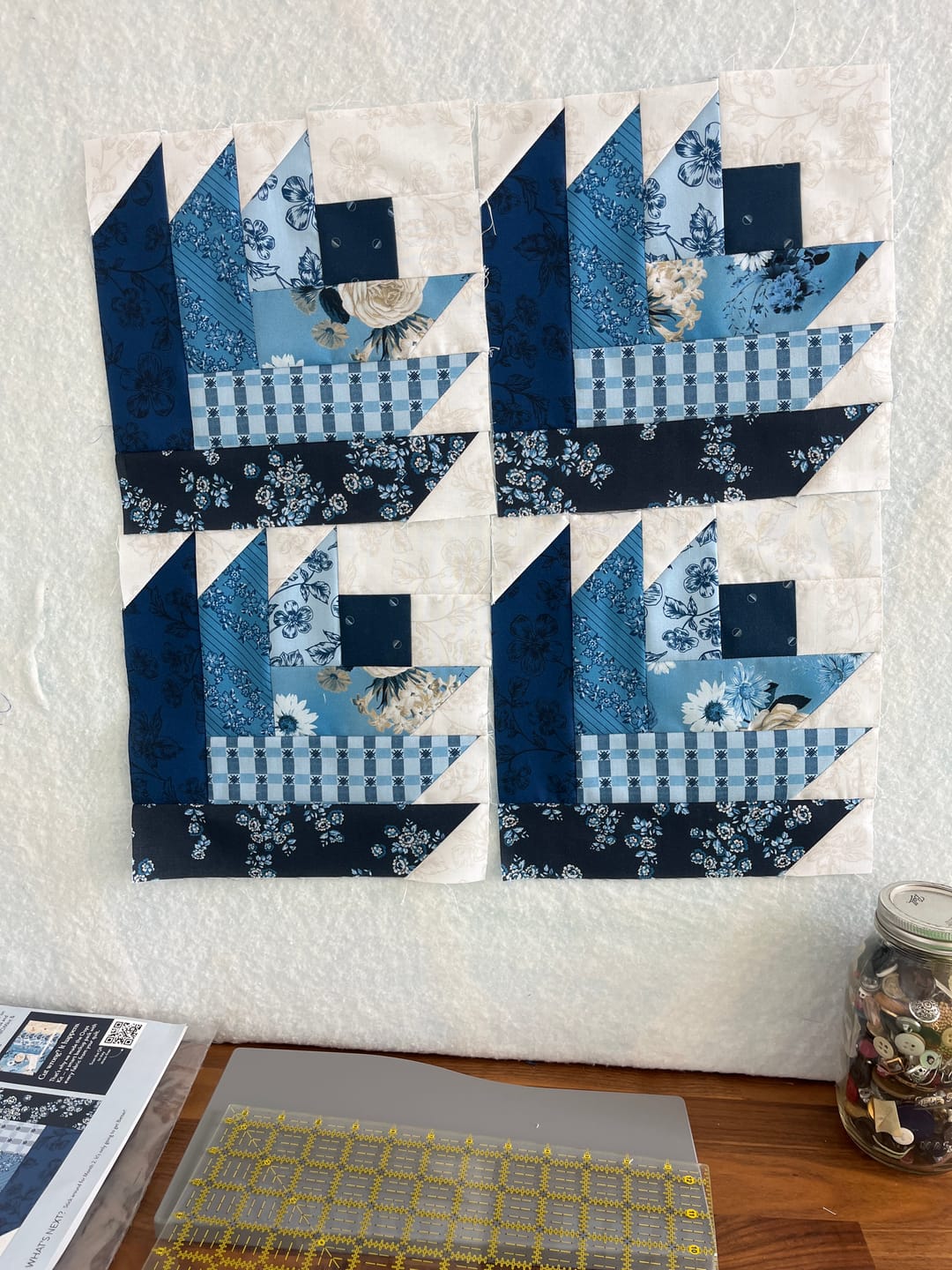 Customer photo review of Block Of The Month - Tulip Bellflower (104.5" x 104.5")