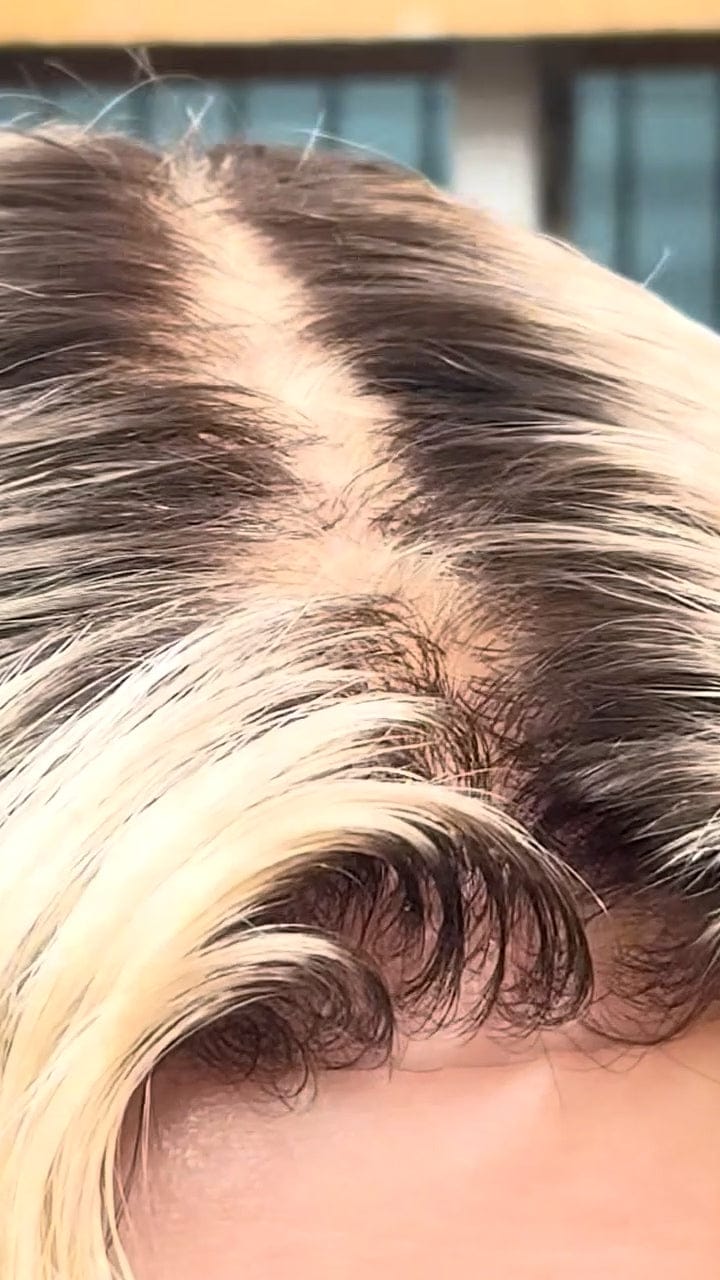 Customer photo review of Men Hair Pieces Victor|V-loop 0608mm Ultra-thin skin base