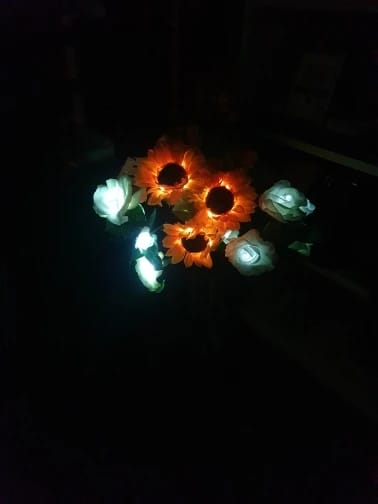Customer photo review of GardenMate™ - Solar Sunflower LED Lights