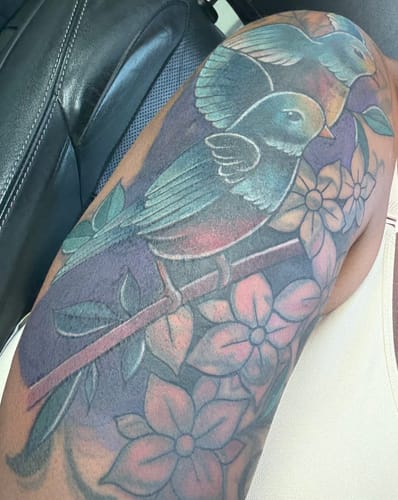 Customer photo review of Painless Tattoo Numbing Cream
