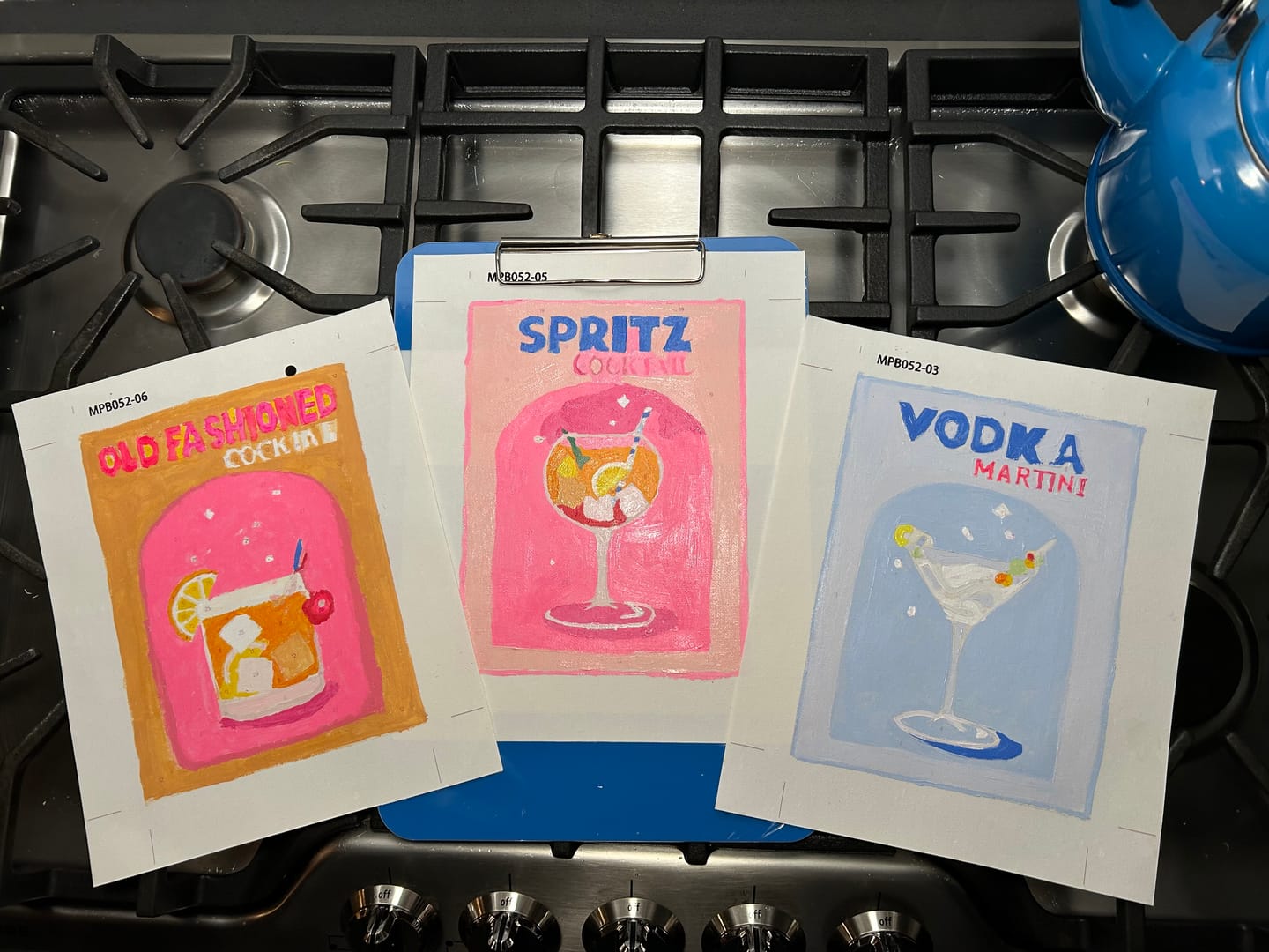 Customer photo review of 6 Mini Paintings - Colorful Cocktail Set