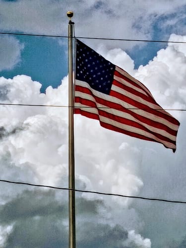 Customer photo review of 35 ft. Commercial Flagpole with External Rope Halyard Rated at 91 mph