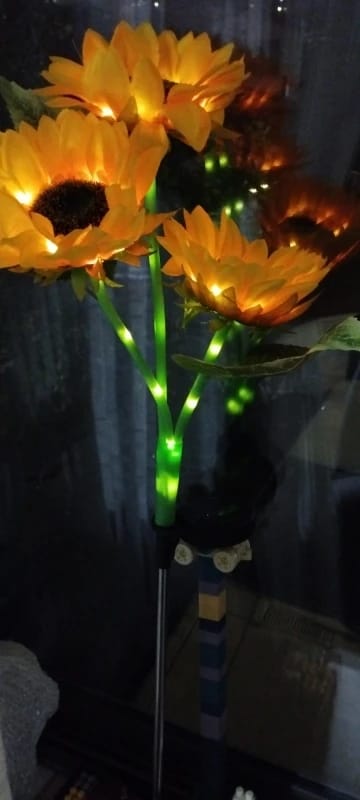 Customer photo review of GardenMate™ - Solar Sunflower LED Lights