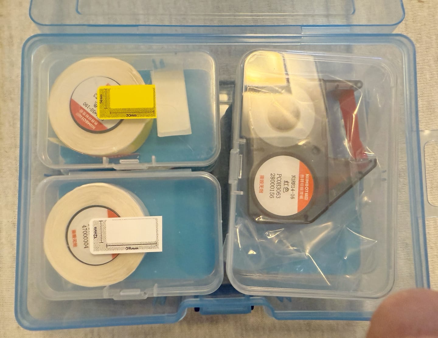 Customer photo review of NIIMBOT N1 0.5 Inch Thermal Transfer Portable Bluetooth Label Maker