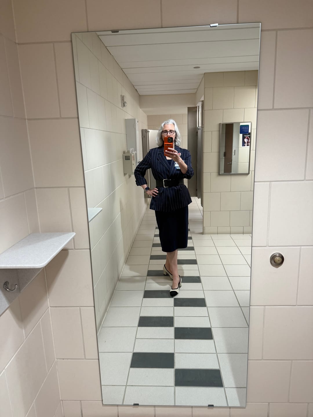 Customer photo review of Teddy Breeze Jacket - Summer Pinstripe :: Navy/Ivory