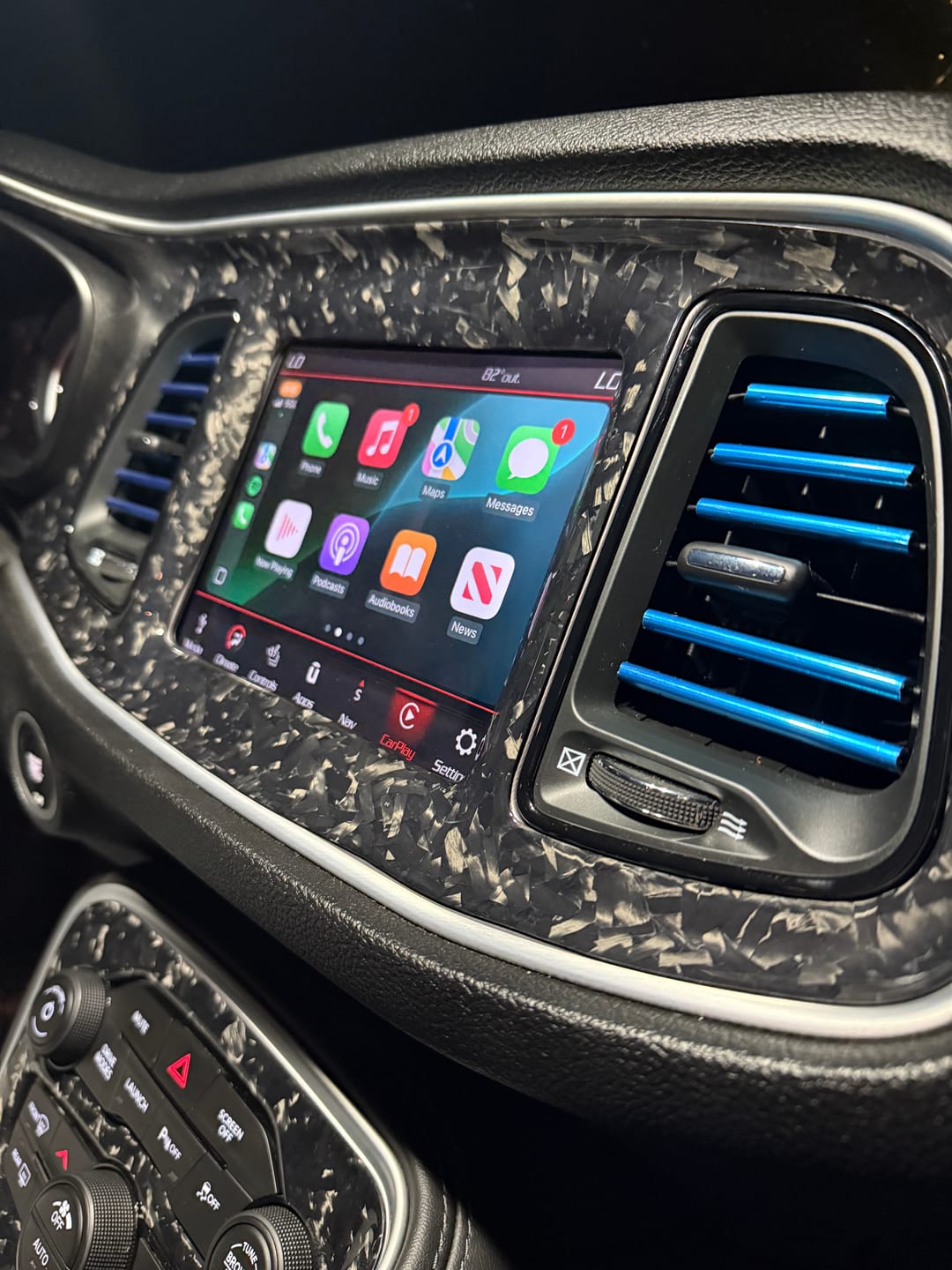 Customer photo review of Dodge Challenger 2015-2023 Real Carbon Fiber Interior Dashboard Trim Cover