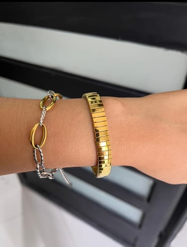 Customer photo review of Pulsera Eslabones Chunky Combinada