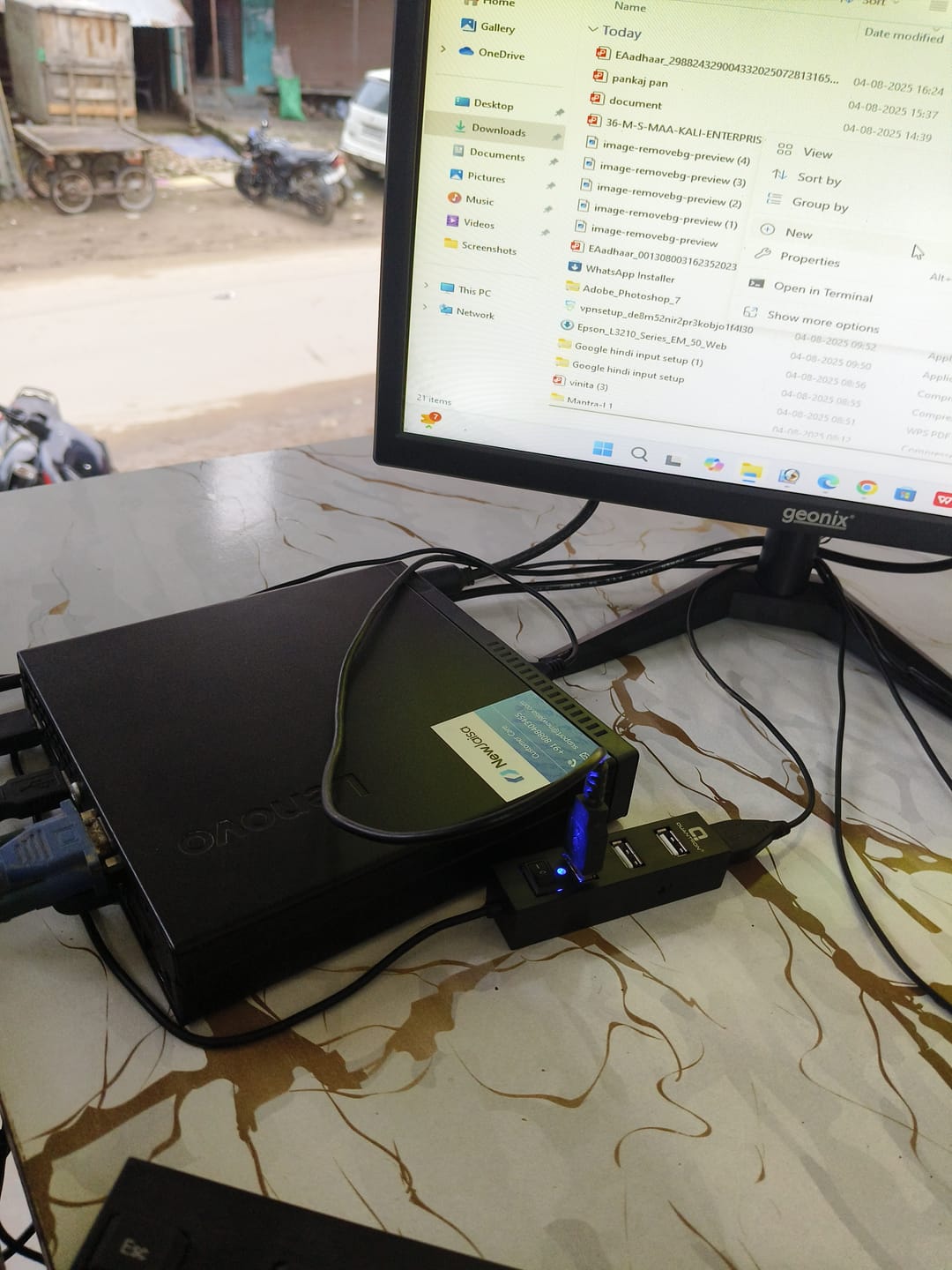 Customer photo review of Lenovo ThinkCentre Tiny Mini PC | Intel i5-7th Gen | Win 11 Pro | Refurbished