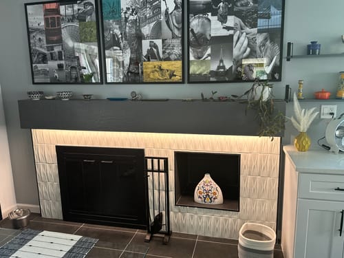 Customer photo review of Ardmore Flat Black Masonry Fireplace Door | Sleek & Modern Fireplace Doors | Standard Sizes | Durable Steel Frame - Clearance Sale