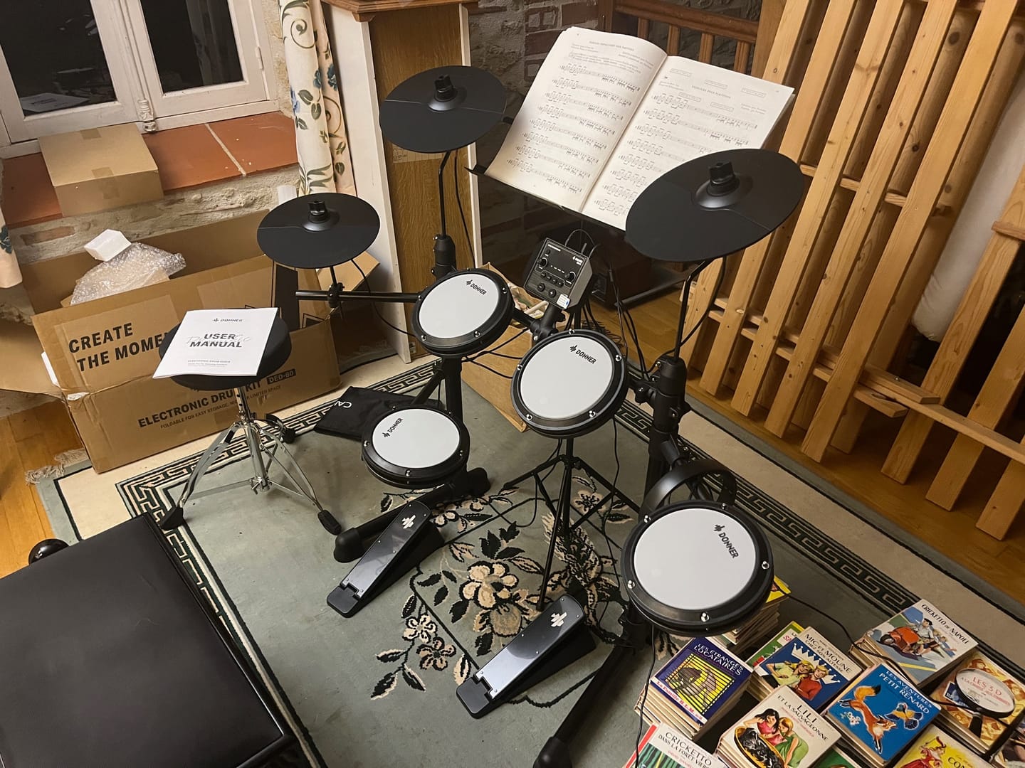 Customer photo review of Batterie électrique Donner DED-80 5 tambours et 3 cymbales