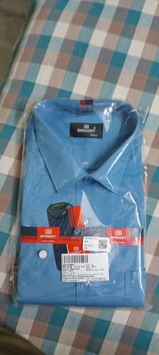 Customer photo review of Verito- Sky Blue Formal Shirts For Men | Ariser