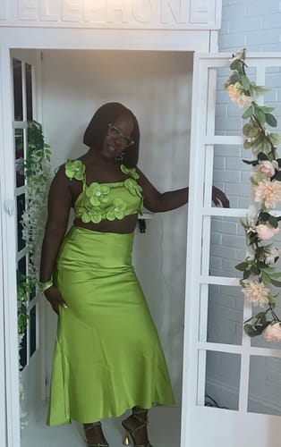 Customer photo review of Aria 3-D Skirt Set - Green