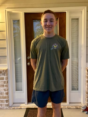 Customer photo review of Lift Heavy, Play Hard Tee