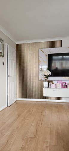Customer photo review of Acoustic Slat Panel - Natural Oak