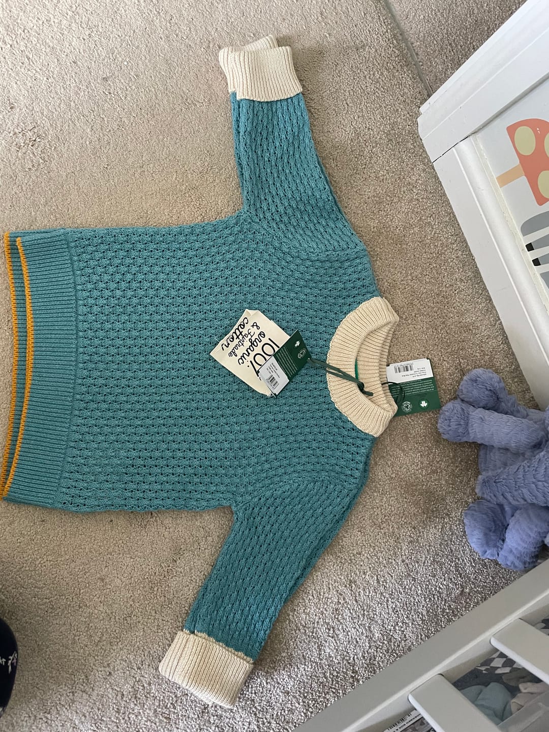 Customer photo review of From One To Another Soft Blue Knitted Jumper