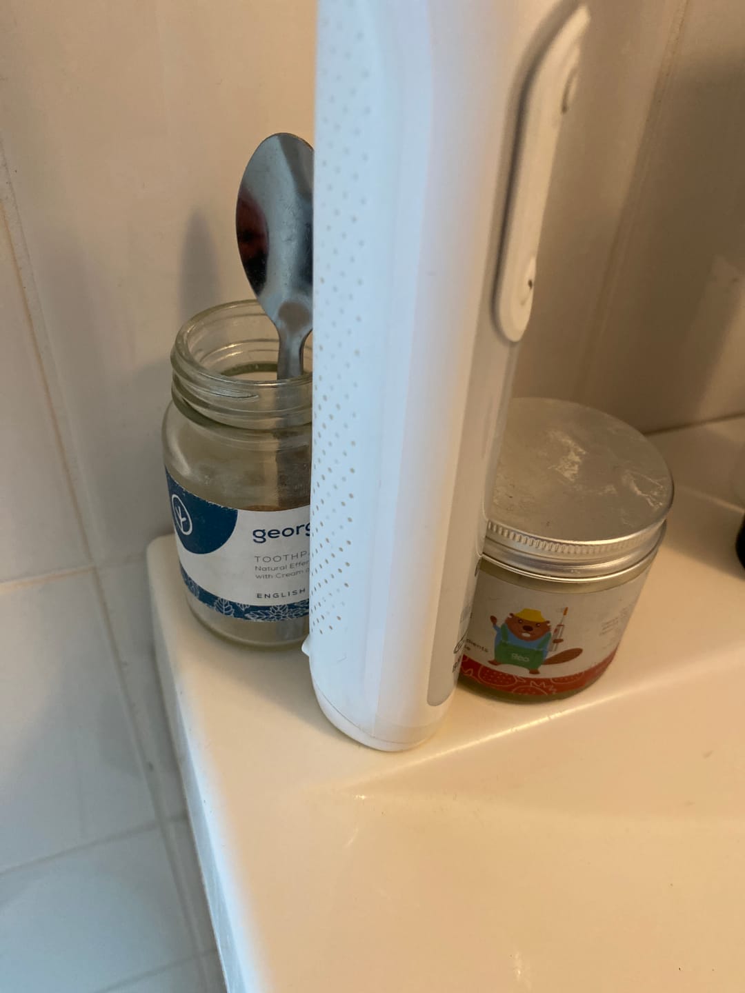 Customer photo review of NEW Fluoride Free Toothpaste for Kids - Strawberry with HYDROXYAPATITE