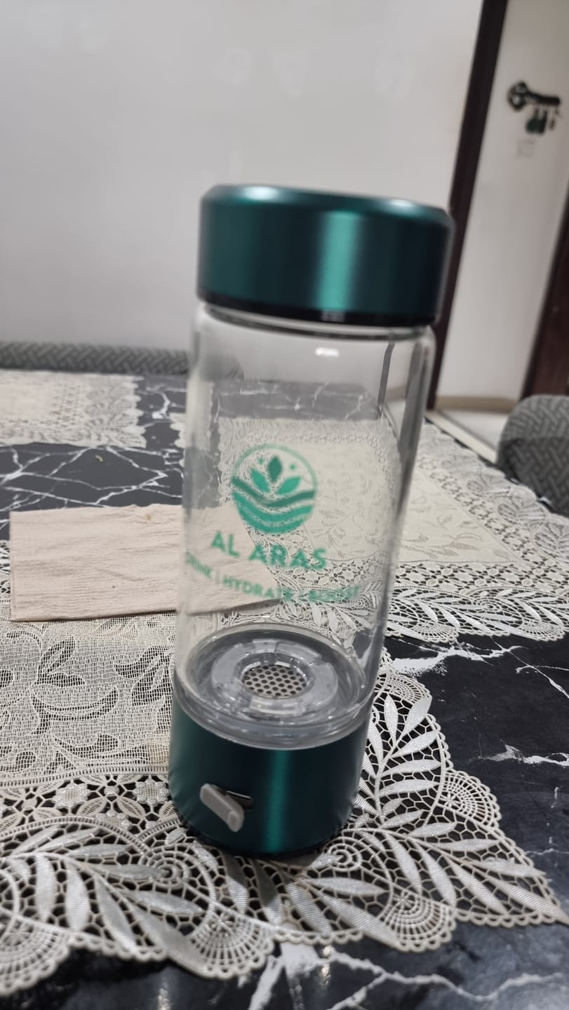 Customer photo review of Al Aras™ Hydrogen Water Bottle 2.0 : Scientifically Backed