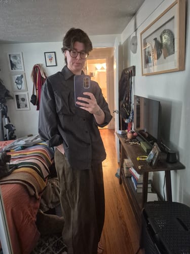 Customer photo review of Wide-leg Casual Pants