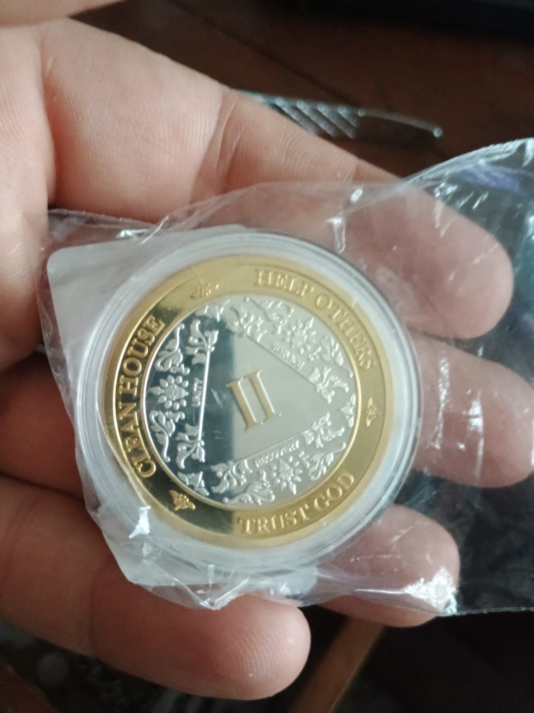 Customer photo review of 1 to 50 Year 40mm Gold & Silver AA Medallions - Bi-Plate Fancy Chips/Coins