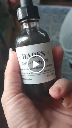 Customer video review of HADES Bath & Body Oil