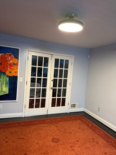 Customer photo review of Modern Minimalist Dimmable LED Drum Semi Flush Mount