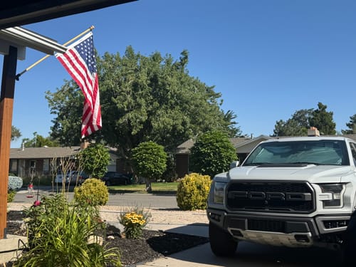 Customer photo review of 3' x 5' American Flag Set