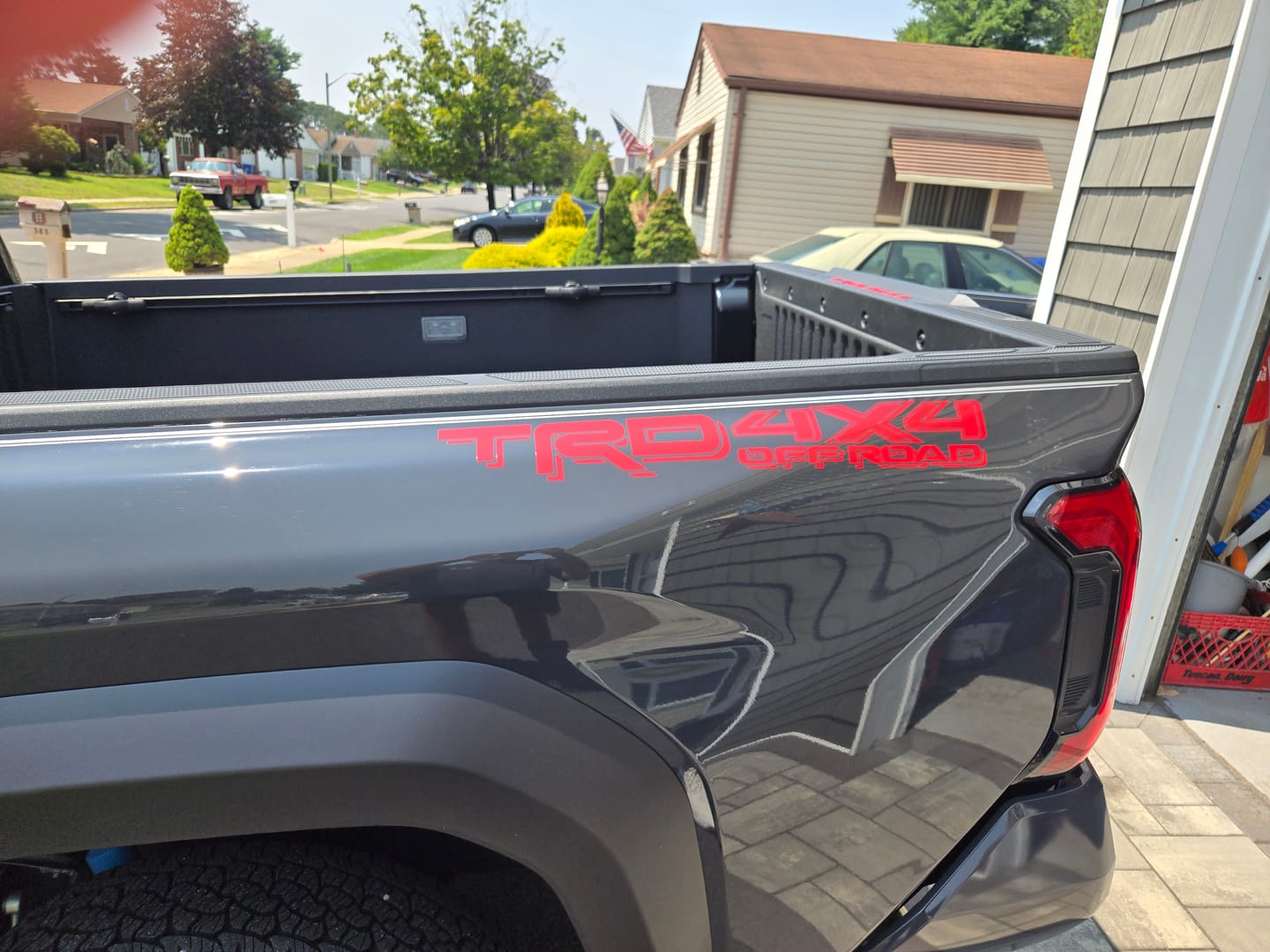 Customer photo review of TRD 4x4 off-road vinyl decal for 2016-2022 Toyota Tacoma Tundra