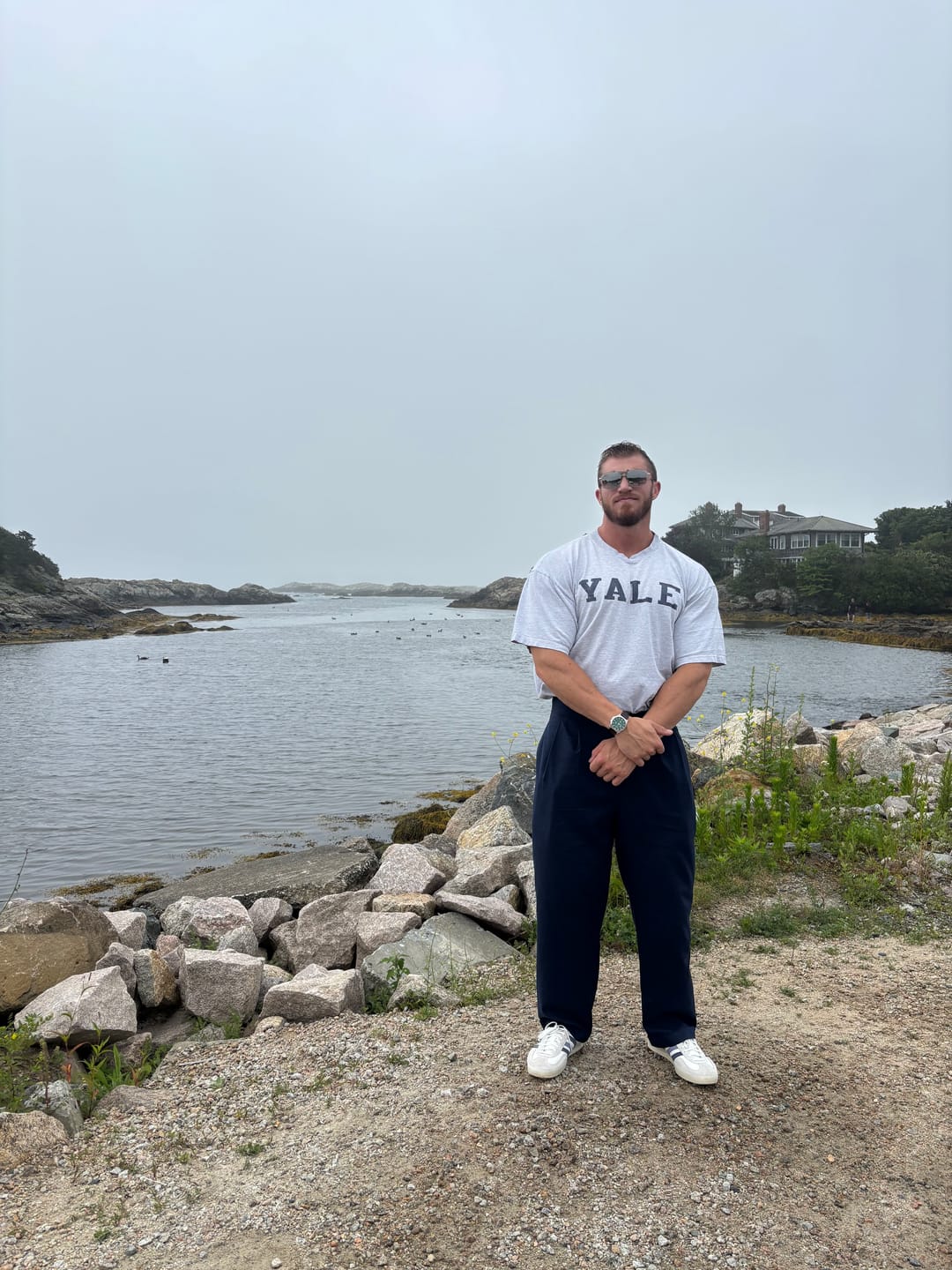 Customer photo review of Mocean Linen Pants Navy