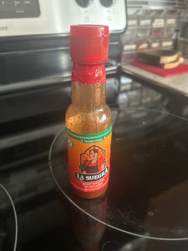 Customer photo review of La Suegra Traditional Red Hot Sauce
