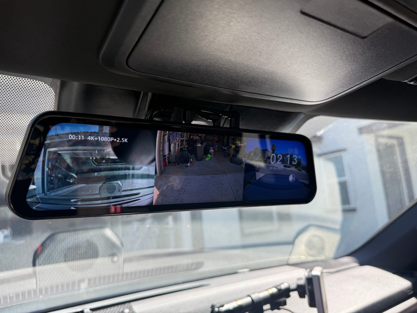 Customer photo review of WOLFBOX G900 TriPro Bumper Version 3 Channel Rearview Mirror with Exclusive 30-Month Warranty