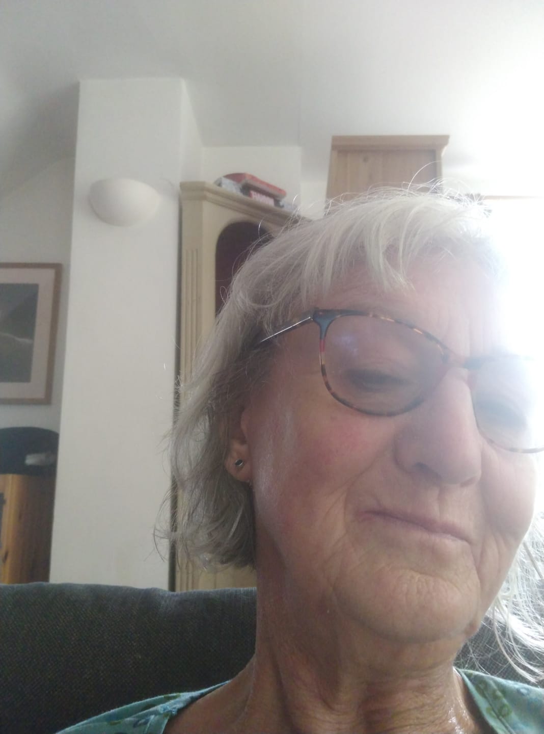 Customer photo review of Moissanite Solitaire Sleep Earrings